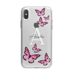 Personalised Butterfly IPhone Case -Wrap & Case Store Personalised Butterfly iPhone X Bumper Case on Silver iPhone Alternative Image 1