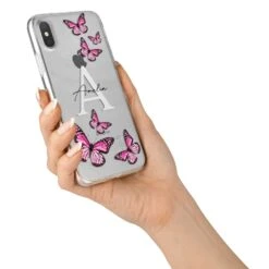 Personalised Butterfly IPhone Case -Wrap & Case Store Personalised Butterfly iPhone X Bumper Case on Silver iPhone Alternative Image 2