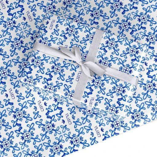 Personalised Capri Tiles Wrapping Paper
