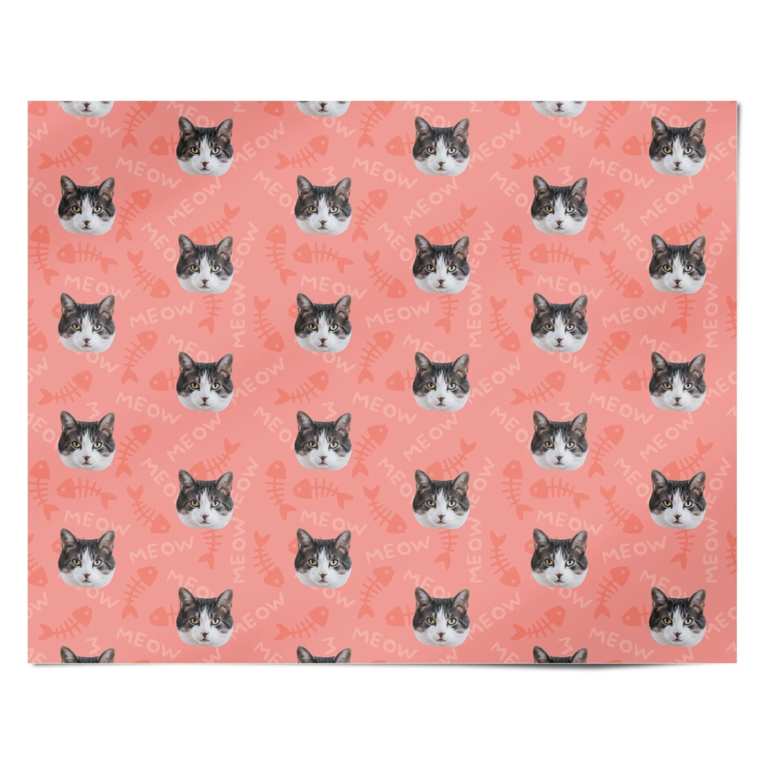 Personalised Cat Photo Face Wrapping Paper - Image 4