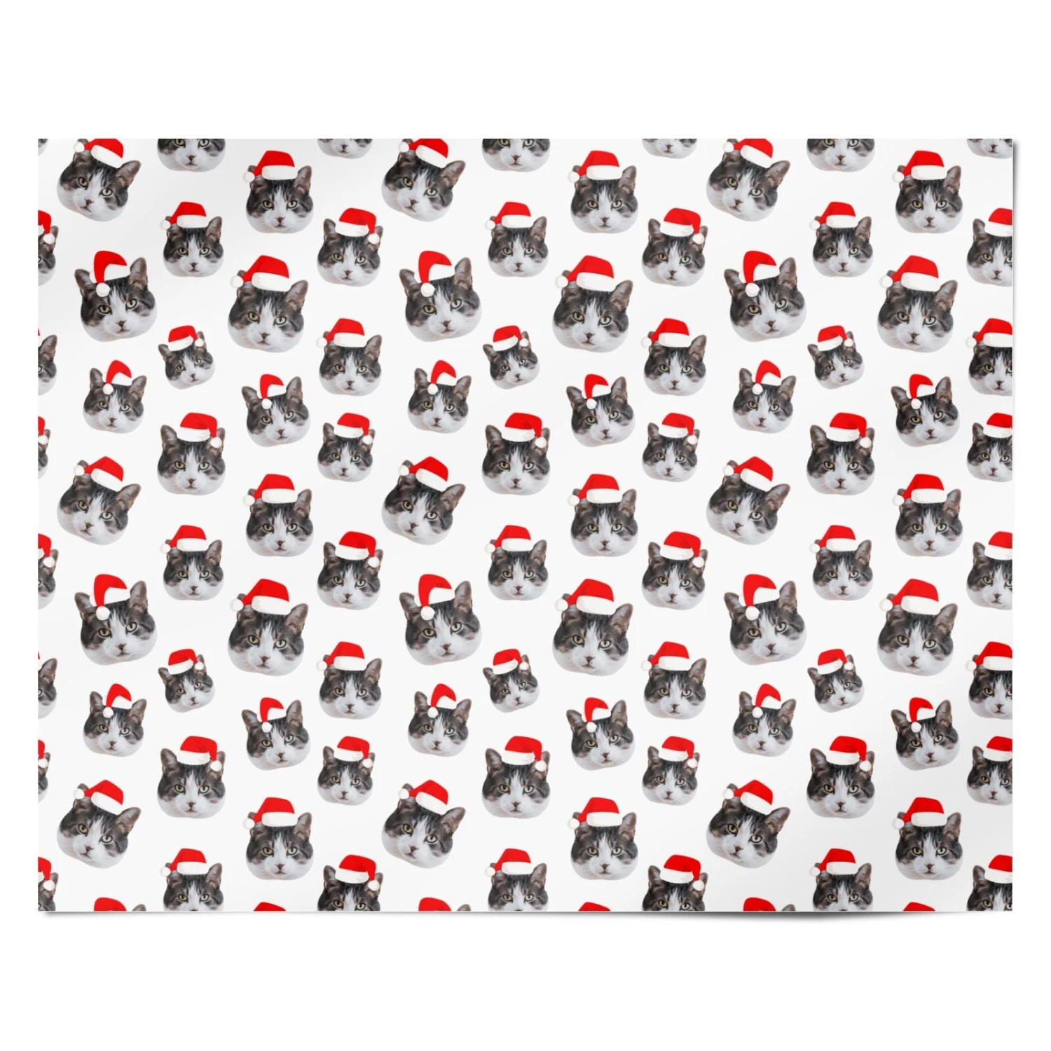 Personalised Cat Santa Hat Wrapping Paper - Image 4