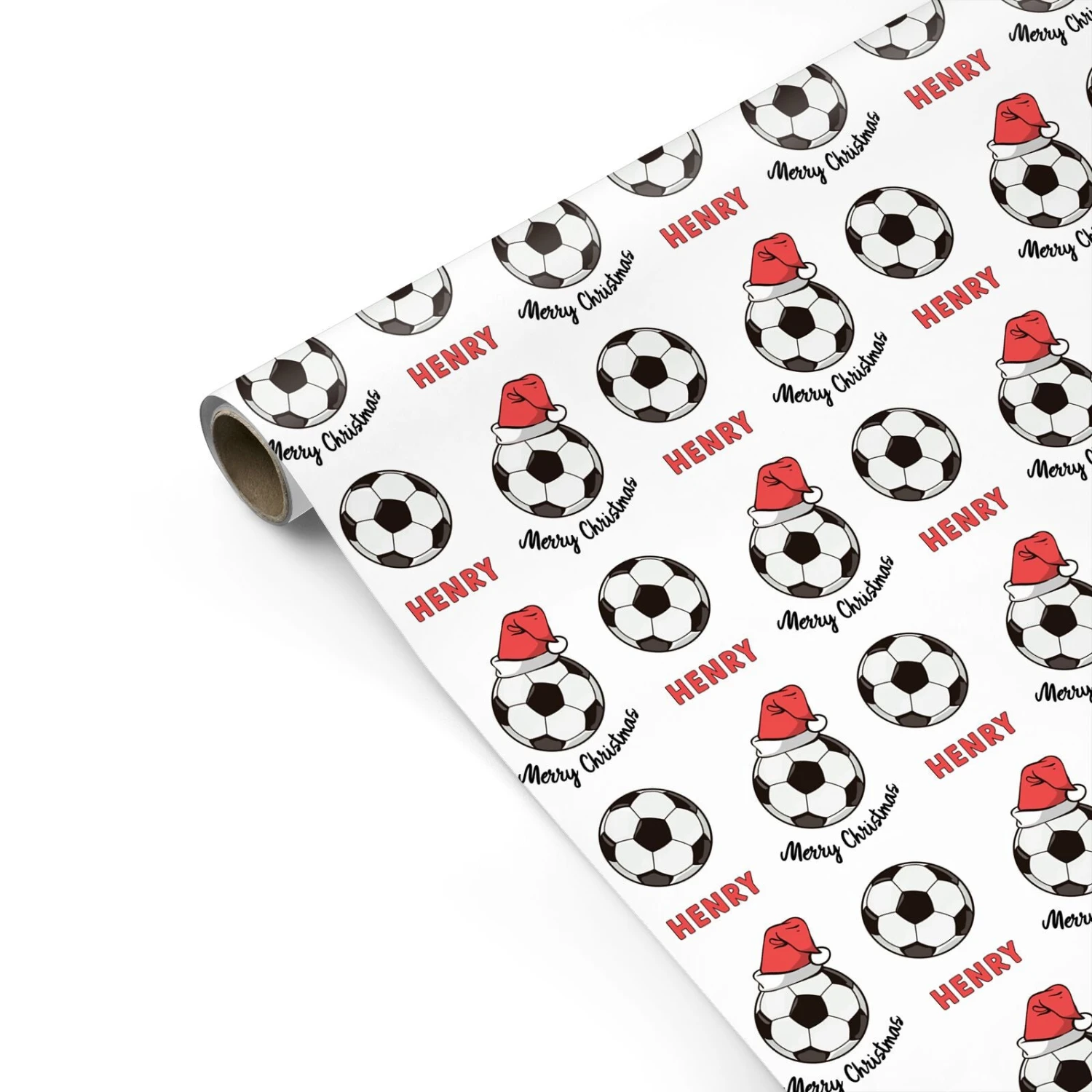 Personalised Christmas Football Wrapping Paper - Image 2