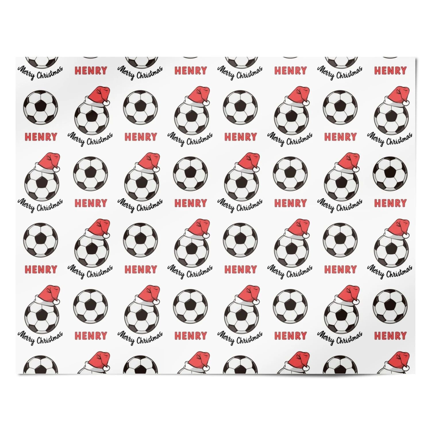Personalised Christmas Football Wrapping Paper - Image 4