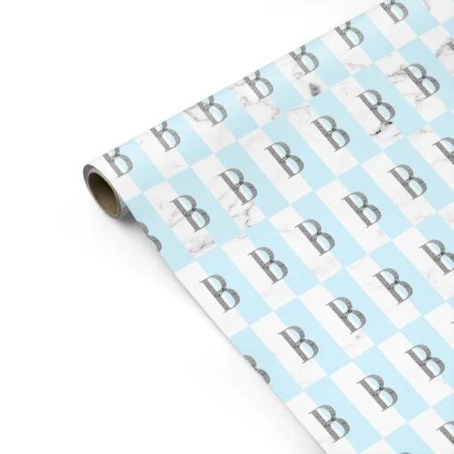 Personalised Chrome Marble Wrapping Paper - Image 2