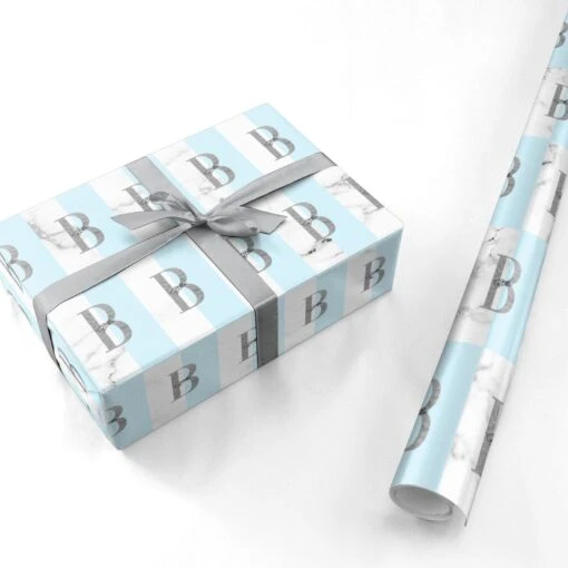 Personalised Chrome Marble Wrapping Paper - Image 3