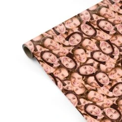 Front Page -Wrap & Case Store Personalised Couples Two Photo Face Personalised Gift Wrap