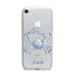 Personalised Crab IPhone Case -Wrap & Case Store Personalised Crab iPhone 7 Bumper Case on Silver iPhone