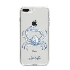 Personalised Crab IPhone Case -Wrap & Case Store Personalised Crab iPhone 8 Plus Bumper Case on Silver iPhone