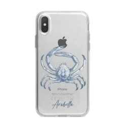 Personalised Crab IPhone Case -Wrap & Case Store Personalised Crab iPhone X Bumper Case on Silver iPhone Alternative Image 1