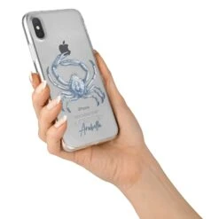 Personalised Crab IPhone Case -Wrap & Case Store Personalised Crab iPhone X Bumper Case on Silver iPhone Alternative Image 2