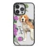 Personalised Dog IPhone Case -Wrap & Case Store Personalised Dog iPhone 14 Pro Max Black Impact Case on Silver phone