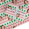 Personalised Face Nordic Christmas Wrapping Paper -Wrap & Case Store Personalised Face Nordic Christmas Custom Wrapping Paper