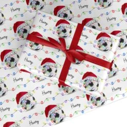 Personalised Football Christmas Wrapping Paper