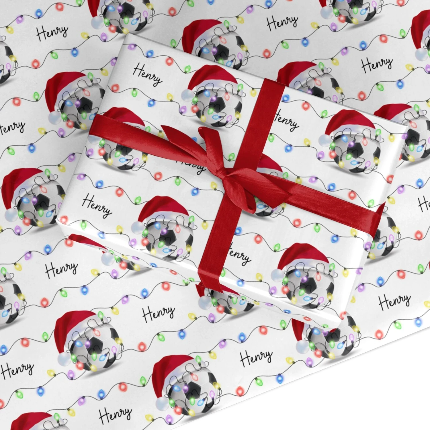 Personalised Football Christmas Wrapping Paper