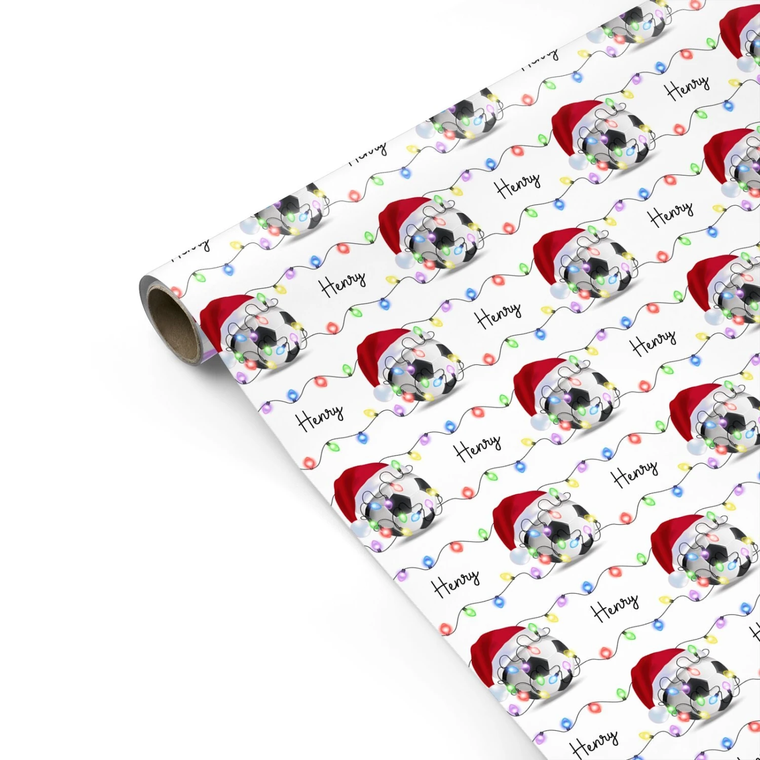 Personalised Football Christmas Wrapping Paper - Image 2