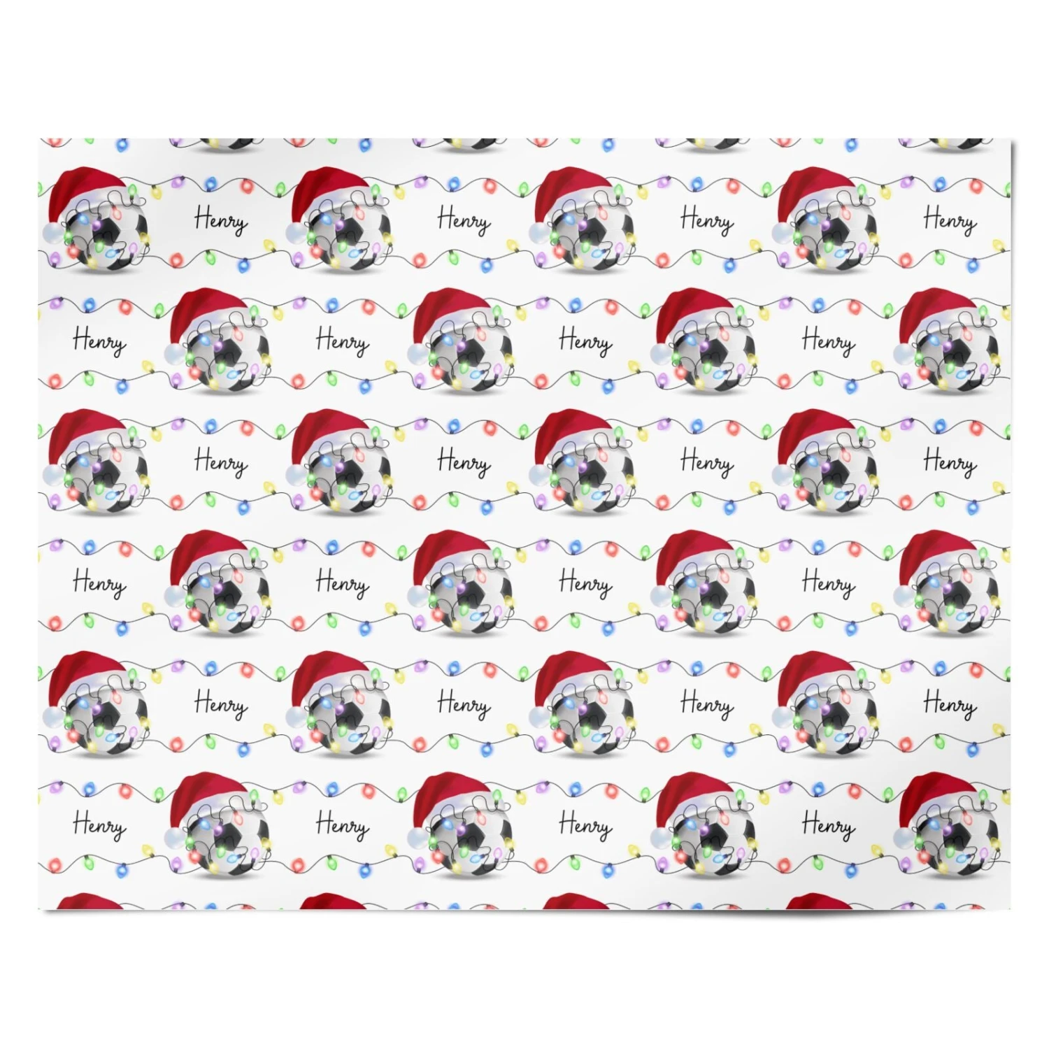 Personalised Football Christmas Wrapping Paper - Image 4