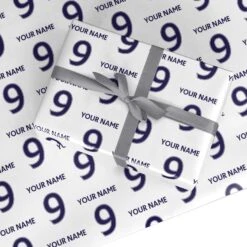 Personalised Football Name And Number Wrapping Paper