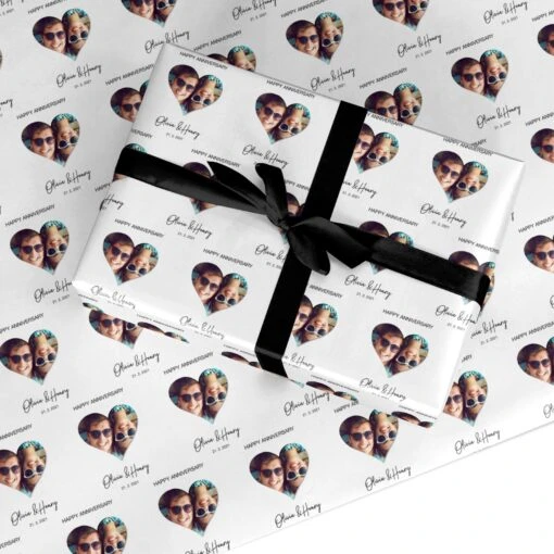 Personalised Happy Anniversary Wrapping Paper