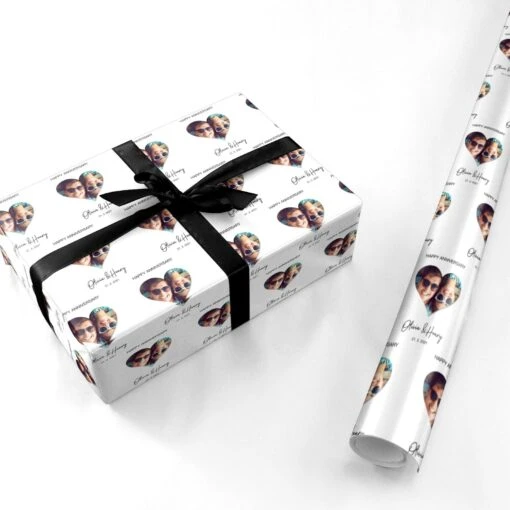 Personalised Happy Anniversary Wrapping Paper - Image 3