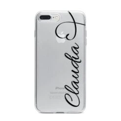 Personalised Heart Name IPhone Case -Wrap & Case Store Personalised Heart Name iPhone 7 Plus Bumper Case on Silver iPhone