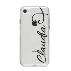 Personalised Heart Name IPhone Case -Wrap & Case Store Personalised Heart Name iPhone 8 Bumper Case on Silver iPhone