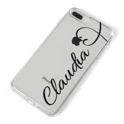 Personalised Heart Name IPhone Case -Wrap & Case Store Personalised Heart Name iPhone 8 Plus Bumper Case on Silver iPhone Alternative Image
