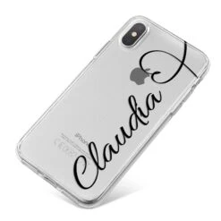 Personalised Heart Name IPhone Case -Wrap & Case Store Personalised Heart Name iPhone X Bumper Case on Silver iPhone