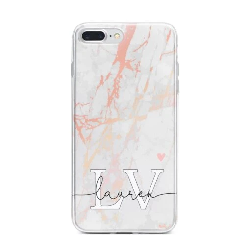 Personalised Initial Pink Marble IPhone Case - Image 14