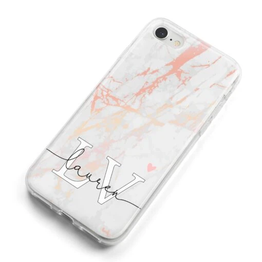 Personalised Initial Pink Marble IPhone Case - Image 9