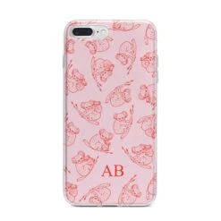 Personalised Koala IPhone Case -Wrap & Case Store Personalised Koala iPhone 7 Plus Bumper Case on Silver iPhone