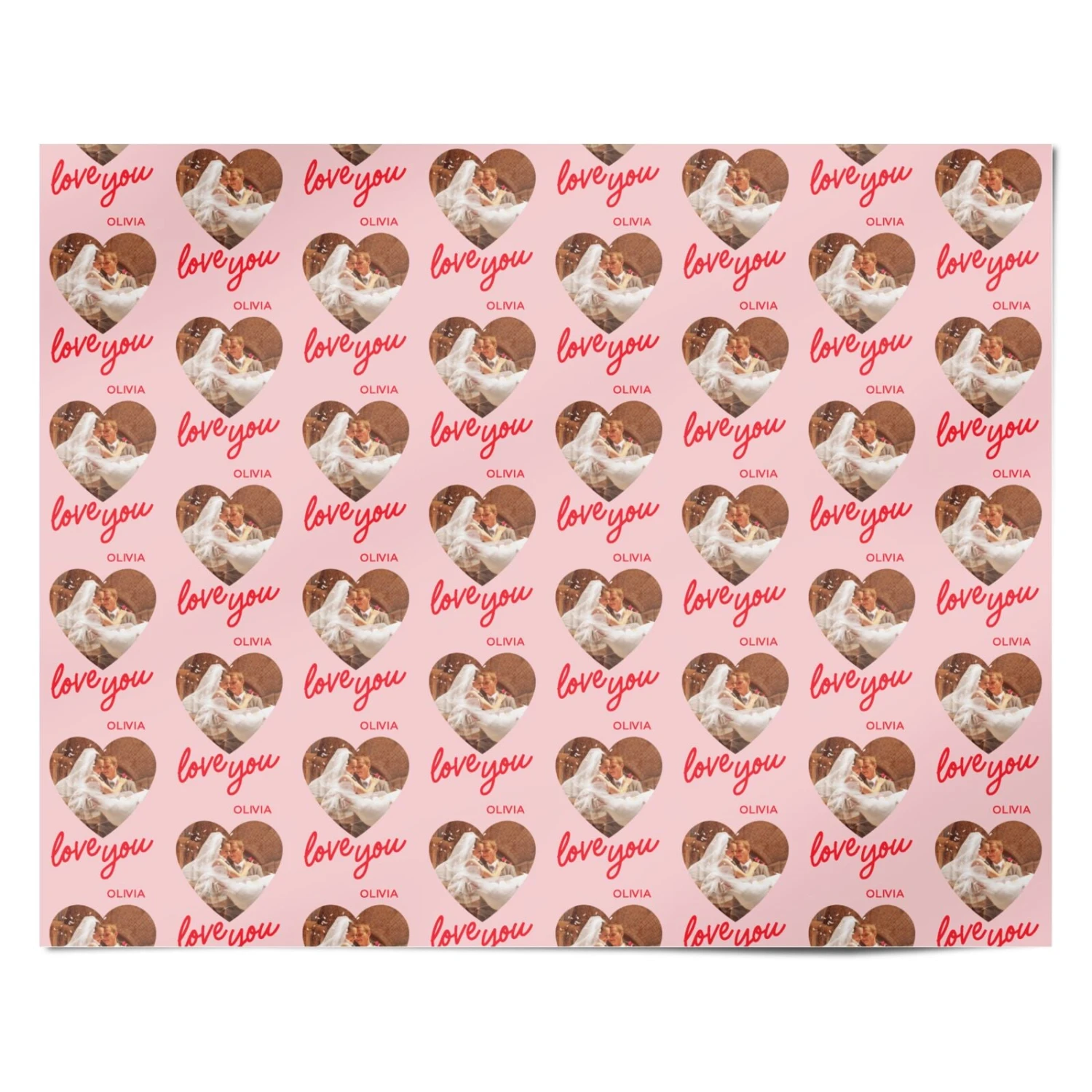 Personalised Love Heart Photo Wrapping Paper - Image 4