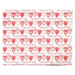 Personalised Love Heart Text Wrapping Paper -Wrap & Case Store Personalised Love Heart Text Personalised Wrapping Paper Alternative
