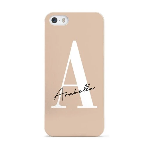 Personalised Nude Colour Initial IPhone Case - Image 3