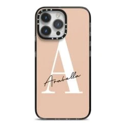 Personalised Nude Colour Initial IPhone Case