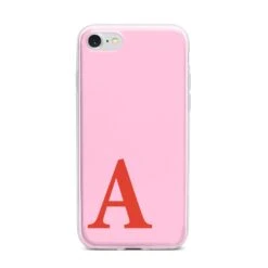 Personalised Pink And Red IPhone Case -Wrap & Case Store Personalised Pink and Red iPhone 7 Bumper Case on Silver iPhone