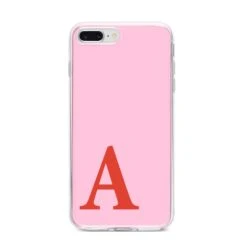 Personalised Pink And Red IPhone Case -Wrap & Case Store Personalised Pink and Red iPhone 8 Plus Bumper Case on Silver iPhone