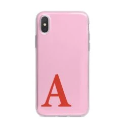 Personalised Pink And Red IPhone Case -Wrap & Case Store Personalised Pink and Red iPhone X Bumper Case on Silver iPhone Alternative Image 1