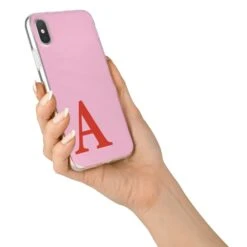 Personalised Pink And Red IPhone Case -Wrap & Case Store Personalised Pink and Red iPhone X Bumper Case on Silver iPhone Alternative Image 2