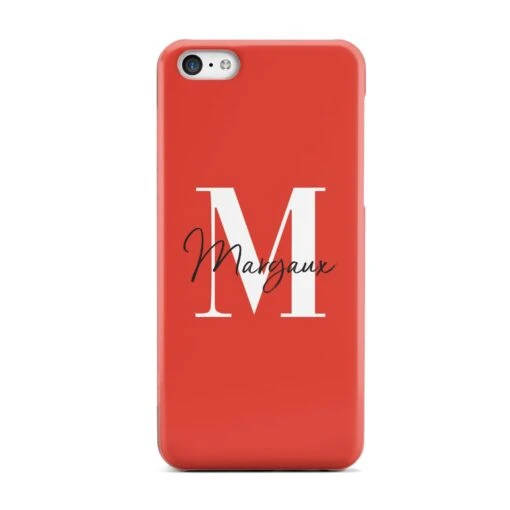 Personalised Red Name And Initial IPhone Case - Image 2