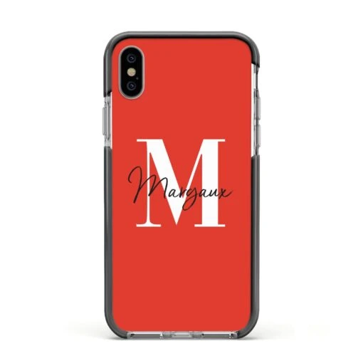 Personalised Red Name And Initial IPhone Case - Image 19