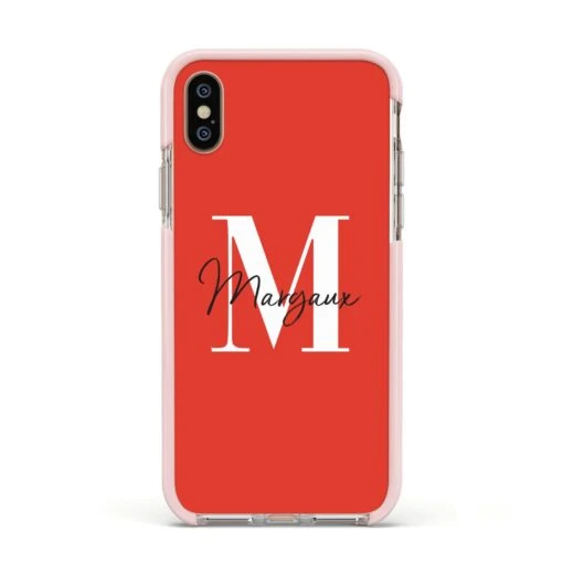 Personalised Red Name And Initial IPhone Case - Image 17