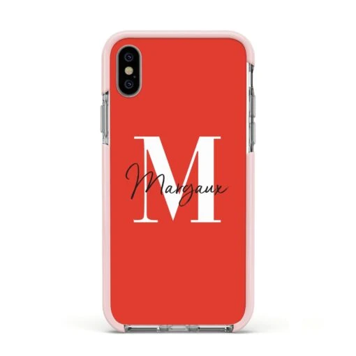 Personalised Red Name And Initial IPhone Case - Image 16