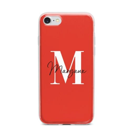Personalised Red Name And Initial IPhone Case - Image 12