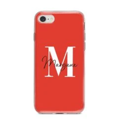 Personalised Red Name And Initial IPhone Case -Wrap & Case Store Personalised Red Name and Initial iPhone 8 Bumper Case on Silver iPhone 20be69db 4bad 4338 bd83 4dc225697729