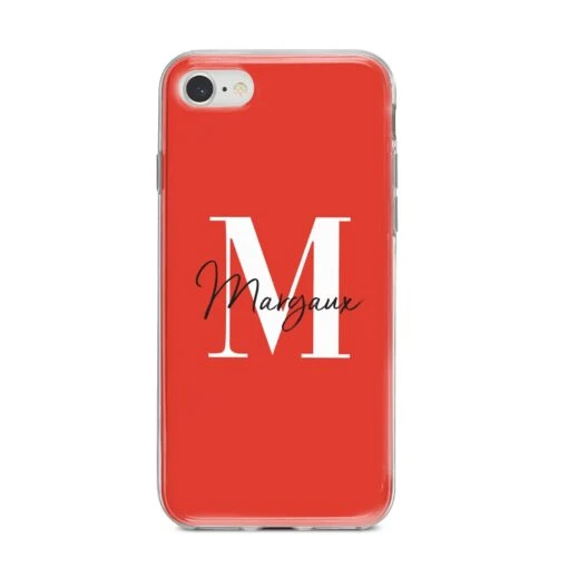 Personalised Red Name And Initial IPhone Case - Image 8