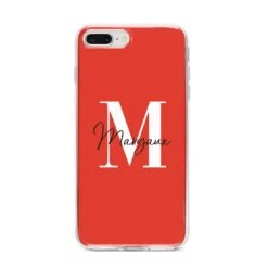 Personalised Red Name And Initial IPhone Case -Wrap & Case Store Personalised Red Name and Initial iPhone 8 Plus Bumper Case on Silver iPhone 6d317203 1cf8 4480 92b7 a3b6e258fe61