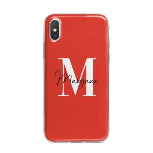 Personalised Red Name And Initial IPhone Case - Image 5
