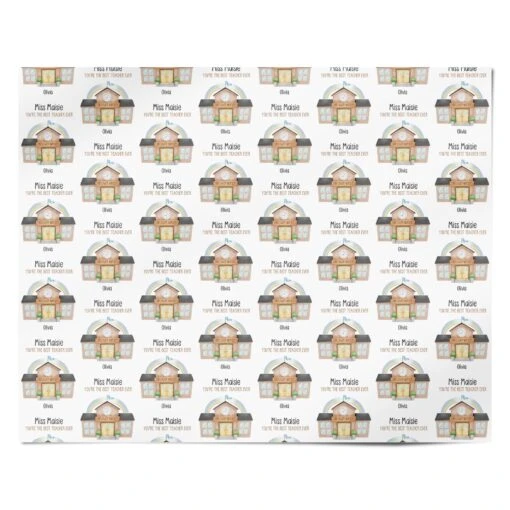 Personalised School Teacher Wrapping Paper - Image 4