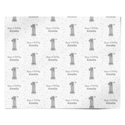 Personalised Silver Number Balloon Wrapping Paper -Wrap & Case Store Personalised Silver Number Balloon Personalised Wrapping Paper Alternative