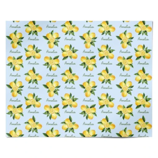 Personalised Summer Italian Lemon Wrapping Paper - Image 4